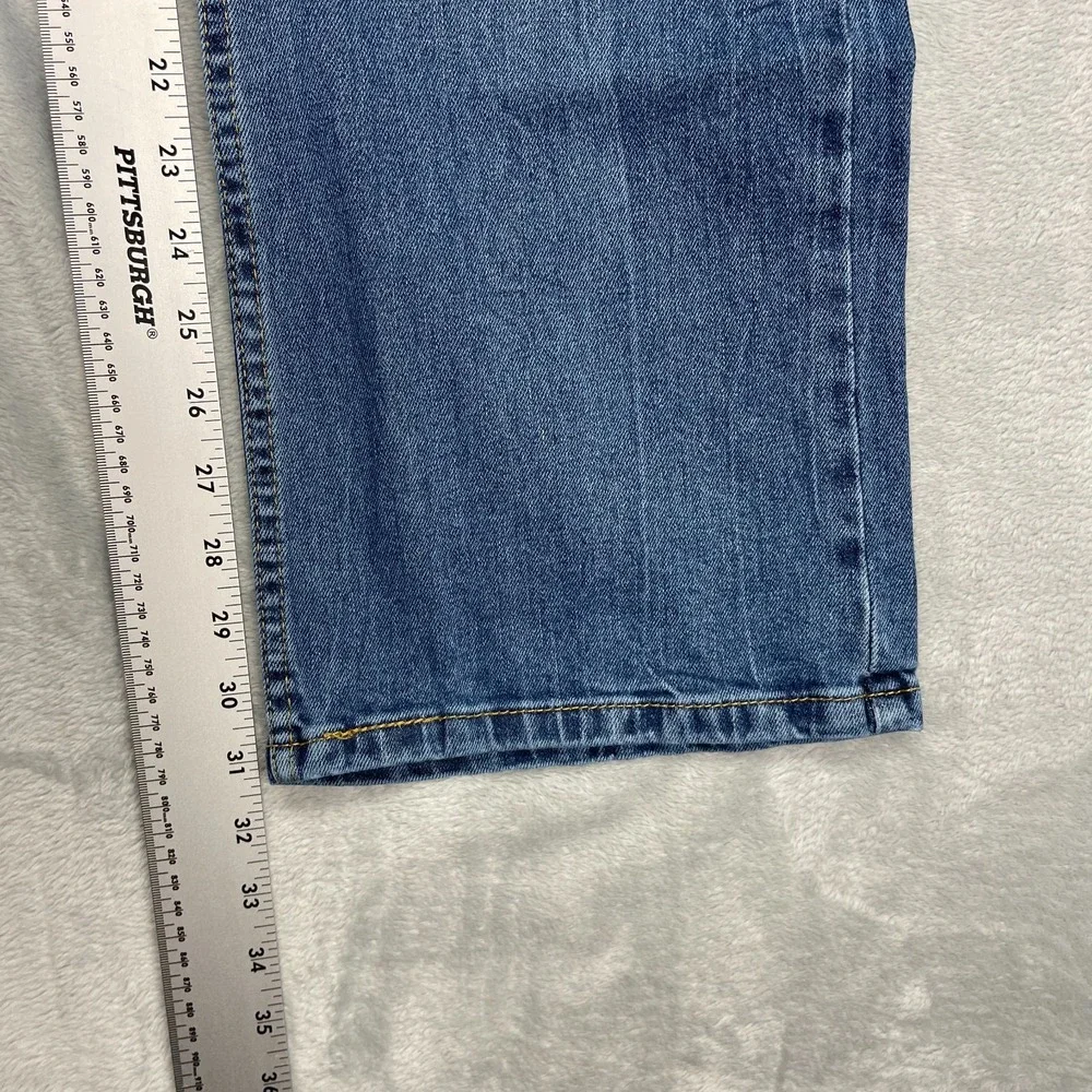 Levi's Jeans Mens 34x32 Blue Denim 527 Stretch Faded Mid Rise Slim Bootcut Leg